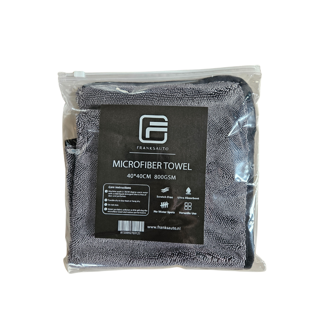 Dual-Sided Microvezeldoek 800 GSM (40x40 cm) | 4-in-1: Wassen, Waxen, Detailen & Drogen
