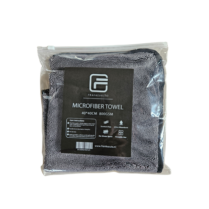 Dual-Sided Microvezeldoek 800 GSM (40x40 cm) | 4-in-1: Wassen, Waxen, Detailen & Drogen